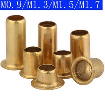 M0.9 M1.3 M1.5 M1.7 구리 황동 비아 리벳 너트 스루 홀 중공 그로멧, 10 M1.7X2.5mm_01 200pcs