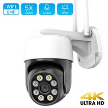 가게CCTV 강아지 홈캠 홈 실외 현관 문 농막 CCTV 8MP HD IP 카메라 4K Ai 인간의 탐지 1080P 오디오 와이파이 PTZ 야외 5MP 컬러 적외선 P2P 비디오, 1080P NO SD Card_EU 플러그