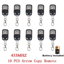 주차차단기리모컨 범용 433.92 Mhz 복사기 무선 도어 코드 원격 제어 복제 키 Fob 433MHZ 게이트 차고, 03 10Pcs 433 Arrow Copy