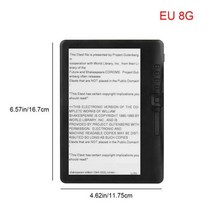 이북 ebook 북 아마존킨들 전자책 리더기 추천7인치 디지털 전자 책 리더 터치 스크린 안드로이드 MP3 비디, 05 8GB EU PlugEU Plug, 한개옵션1