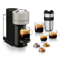 독일 수입 Krups XN910B Nespresso Vertuo Next 기본 커피 캡슐 머신 6 컵 크기, 다크 크롬