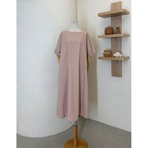 아노락뒷리본브이넥원피스