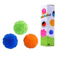 3세 감각발달 오돌토돌 소프트 촉각공 10cm 3개세트