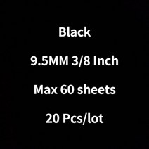 스노우보드바인딩부품 스노우보드바인딩 버튼바인딩 20 개/몫 34 구멍 금속 이중 코일 바인딩 3:1 Rayson, 03 Black 9.5MM 20pcs