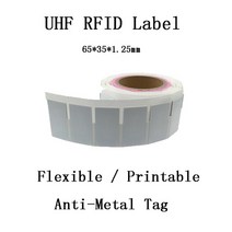 UHF 유연한 라벨 반사 접착 스티커 구리 종이 인쇄 가능한 MR6 칩 rfid 메탈 태그 다양한 색상 탄력성, 02 65x35x1.25mm