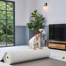 카라즈 돌돌이 PVC 롤매트 폭110cm 층간소음 생활방수 거실 아기 안전 놀이방 매트, 페브릭그레이