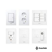 나노 아트2 화이트 전기 전등 인테리어 스위치 방우 방 거실 벽 매립 콘센트 커버 교체, 14.아트2_화이트_콘센트 2구(가로형)