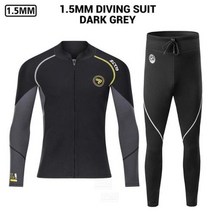 해녀복 해남복 스쿠버 다이빙 슈트 잠수복 네오프렌 수중 카이트 스피어피싱 자켓 바지, MT201 GY Wetsuit Men+2XL 80-90