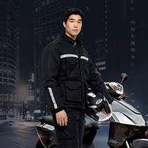 [워크앤스타일] 겨울 오토바이 패딩 상하세트 다용도포켓 안전반사띠, 2XL, 36