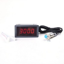 4디지털 LED 레드 블루 그린 타코미터 게이지 RPM 속도계 + 홀 근접 스위치 센서 NPN 12V 카운터 프로모션, 빨간