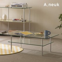 아늑 브리즈 퓨어 1000 강화 유리 모듈 거실 테이블/사각 소파 테이블