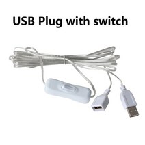 조명 커튼 및 기타 조명용 3M EU/US/USB 플매트 카펫 러그 연장 케이블, [02] USB with switch