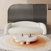 일자형 대형 페브릭 소파 2인용 3인용 4인용 5인용 6인용 독특한 좋은 쇼파 연예인, 벨벳 화이트