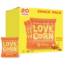 미국직구 러브 콘 치지 맛 바삭바삭한 옥수수 네츄럴 스낵 1온스 x 12봉지 비GMO 저당 글루텐 프리 식물 기반 비건 저당, 상세참조, 수량