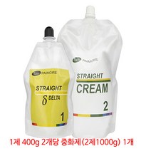 파이모아 스트레이트 델타 400g(건강모용 볼륨매직/셋팅전용)-2개단위 2제 960g 출고, 1개, 400ml