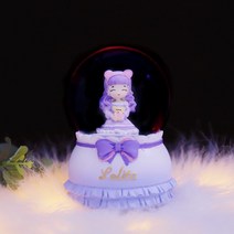 스노우볼 오르골 자장가 공간 우주 비행사 수정 구슬 학생 생일 선물 빛나는 눈송이 가정 장식 데스크탑 장식 워터볼오로라무드등 기념일 선물, 에메랄드 그린