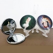 듀얼 양면 메탈 포토 인쇄 손거울1011494, 양면 각각인쇄(사진두장), 원형거울