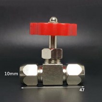 6mm 8mm 10mm 구멍 직경 오렌지 플라스틱 손잡이 금속 고압 내구성 튜브 니들 유형 글로브 밸브 볼, 03 10mm