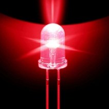 아두이노 LED(5파이 5mm 고급 고휘도 투명 적색 LED RED 발광다이오드), 묶음(100개)