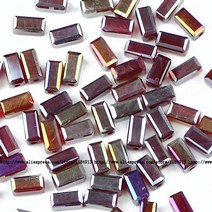 비즈 재료 구슬 jhnby 사각형 오스트리아 크리스탈 48mm 50pcs 사각형 모양 유리 만들기 팔찌 diy 공예 보석 레진공예 웨빙끈, CF413 다크 레드