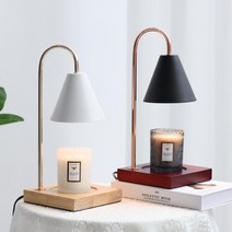 캔들워머 로맨틱한 테이블 램프 전기 왁스 캔들 멜트 워머 라이트 랜턴 탑 다운 멜팅, 03=BlackWood_UKPlug220V