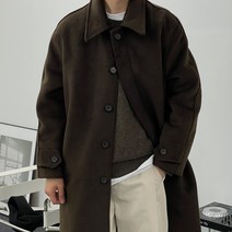 남자 디어 롱 발마칸 코트 / 브라운 블랙