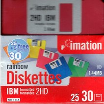 Imation 8.9cm(3 1/2인치) 벌크 디스켓 IBM(R) 형식 DS/HD 무지개 30개 상자
