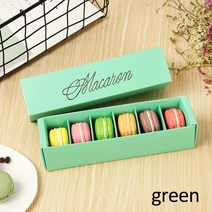 마카롱 포장 상자 아름다운 웨딩 파티 케이크 보관 비스킷 종이 장식 베이킹 액세서리, [03] green