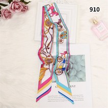 봄 트윌리 롱 스카프 머플러 레트로 럭셔리 실크 핸드백 리본 패션 헤어 밴드 머리 스키니 도매