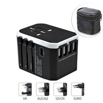 타워 멀티탭 iot멀티탭 스마트멀티탭 타워 6구 1구 USB 안전 멀티탭 범용 여행 어댑터 국제 벽 충전기 ac 플러그 어댑터 5.6a 스마트 전원 및 3.0a usb for, 4usb 타입 c 화이트