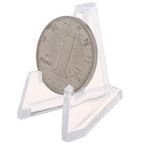 휴대용 접이식 이젤 1 5 10PCS 메달 동전 삼각형 브래킷 디스플레이 스탠드 수집품 이젤 배지 홀더 작은 라운드 박스 종이 클립, 02 5PCS