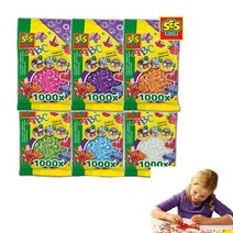 디오제이 SES 비즈1 000PCS 블루00704 컬러비즈 여자혼자놀기, 그린00703