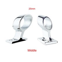 해양 학년 316 스테인레스 스틸 보트 핸드 레일 피팅 해양 난간 지원 브래킷 튜브 Stanchion 하드웨어 요트 액세서리, [04] Front of 25mm