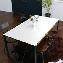 케이홈 방수 가죽 식탁보 테이블보 대리석 패턴, 화이트&그레이, 80x135cm