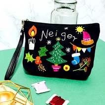 리피스페이스 취미박스 집에서혼자놀기 직장인취미생활 프랑스자수 십자수 DIY 패키지, 겨울트리_소