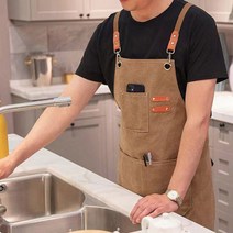 캠퍼스원단 패브릭 앞치마 공방 화방 카페 바리스타 식당 주방 미술학원 어린이집 미용실 애견미용, 캠퍼스앞치마-네이비