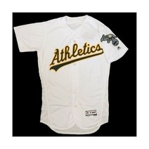 남성용 MLB 오클랜드 애슬레틱스 정품 온 필드 플렉스 베이스 져지 - 홈 화이트