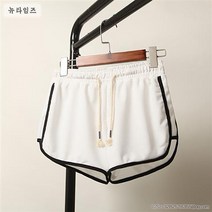 여자편한바지 빅사이즈 고무줄 밴딩반바지 빅사이즈여성트레이닝복 숏팬츠 돌핀팬츠 랍빠