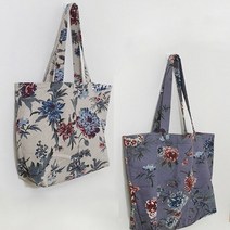 (천마마 - 린넨) 린넨 다알리아 내추럴블루2컬러, 내추럴 바탕