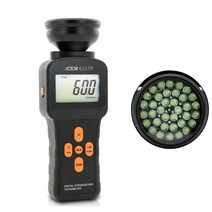 빅터 DM6237P 디지털 스트로보 스코프 타코미터 60 ~ 19999RPM 측정 범위 VC, 한개옵션0