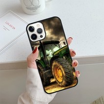소형트렉터 아이폰용 농장 차량 트랙터 휴대폰 케이스 아이폰 14 13 12 미니 XR XS 맥스 애플 11 프로 6 8 7 플러스 SE2020 용 커버