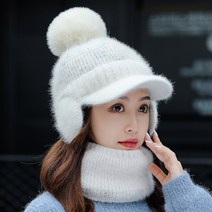 패셔너블 핫템 넥워머 남친선물 일체형귀도리 군밤장사 이어플랩 스노우보드 귀여운 인플루언서 크리스마스선물, 흰색