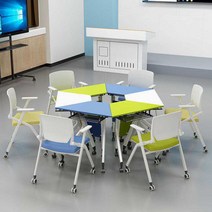 마름모책상 교습소 그룹 창의력 실습 창의력 학생, 120x50x75cm