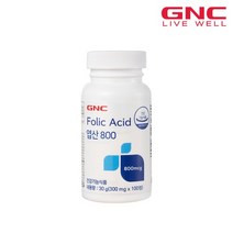 GNC 건강식품 비타민 비타민C [GNC] 엽산 800 (100정) 100일분_48090, 상세 설명 참조, 단일옵션
