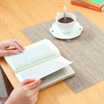 방수 테이블 식탁매트 1P PVC 식탁깔개, 베이지