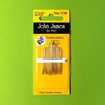 당일출고/존제임스바늘 자수바늘/프랑스 자수 십자수 영국수입, 자수바늘(3-9호)