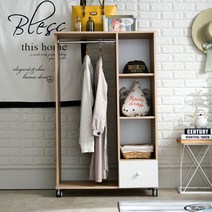 블리스데코 신시아 800 낮은 이동식 행거 DRF016_C, 오크