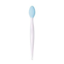 피부마사지기 진동클렌저 스킨 케어 립 각질 제거 페이셜 클렌징 페이스 스크럽 코 클린 브러쉬 블랙 헤드 실리콘 양면 도구, 파란