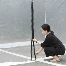 DIY 벨크로 방충망 문 지퍼 출입문 만들기 L폭 155cm, 화이트