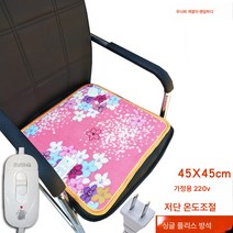 Ciliver 온열방석 차량용 시트 차량용 12V 탈부착 세탁 가능한 사무실 가정용 소형 전기장판 반려동물 전기방석, 1개, 가정용 220V 홑겹 담요면 45x45